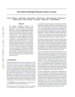 Data-efficient Hindsight Off-policy Option Learning