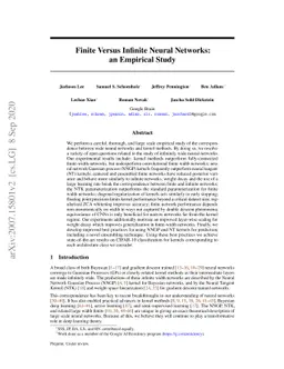 Finite Versus Infinite Neural Networks: an Empirical Study