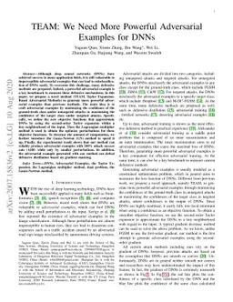 TEAM: We Need More Powerful Adversarial Examples for DNNs