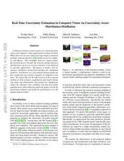 Real-Time Uncertainty Estimation in Computer Vision via
  Uncertainty-Aware Distribution Distillation