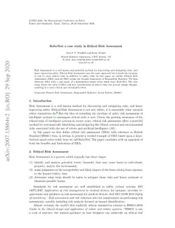 RoboTed: a case study in Ethical Risk Assessment