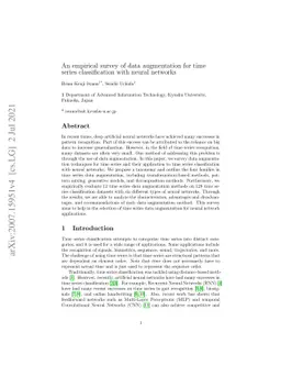An Empirical Survey of Data Augmentation for Time Series Classification
  with Neural Networks