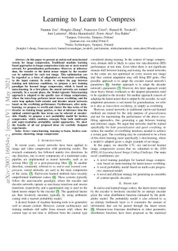 Learning to Learn to Compress