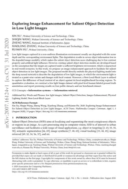 Exploring Image Enhancement for Salient Object Detection in Low Light
  Images