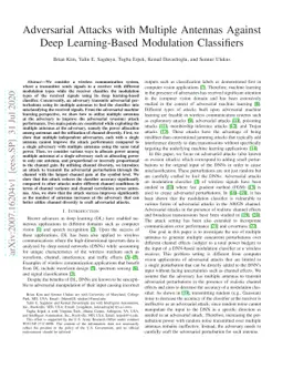 Adversarial Attacks with Multiple Antennas Against Deep Learning-Based
  Modulation Classifiers