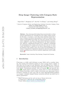 Deep Image Clustering with Category-Style Representation