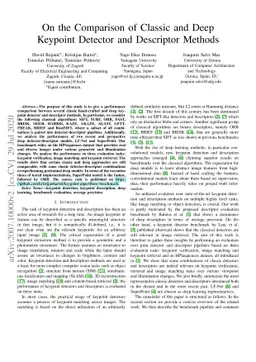 On the Comparison of Classic and Deep Keypoint Detector and Descriptor
  Methods