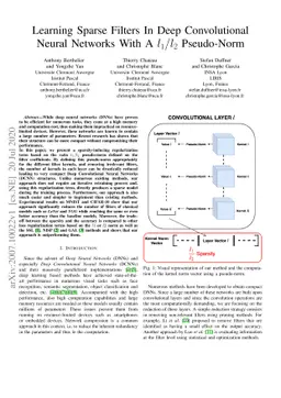 Learning Sparse Filters in Deep Convolutional Neural Networks with a
  l1/l2 Pseudo-Norm