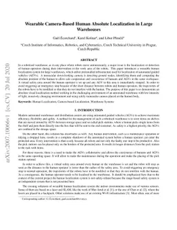 Wearable camera-based human absolute localization in large warehouses