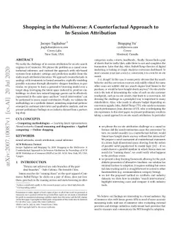 Shopping in the Multiverse: A Counterfactual Approach to In-Session
  Attribution