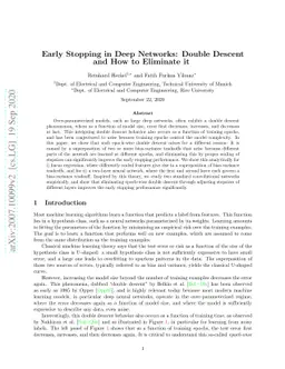 Early Stopping in Deep Networks: Double Descent and How to Eliminate it