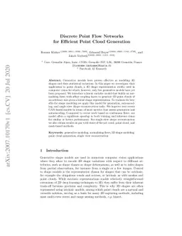 Discrete Point Flow Networks for Efficient Point Cloud Generation