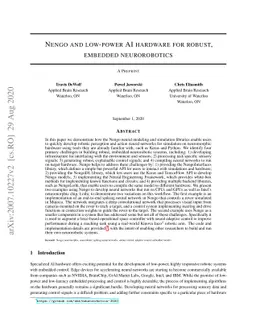 Nengo and low-power AI hardware for robust, embedded neurorobotics