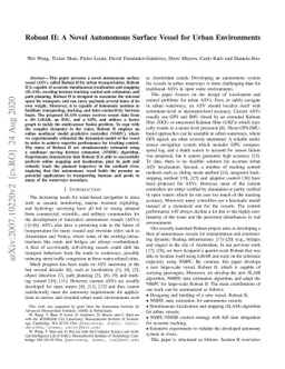 Roboat II: A Novel Autonomous Surface Vessel for Urban Environments