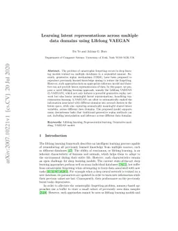 Learning latent representations across multiple data domains using
  Lifelong VAEGAN