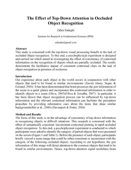 The Effect of Top-Down Attention in Occluded Object Recognition