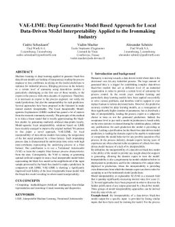 VAE-LIME: Deep Generative Model Based Approach for Local Data-Driven
  Model Interpretability Applied to the Ironmaking Industry