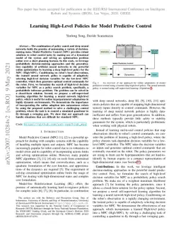Learning High-Level Policies for Model Predictive Control