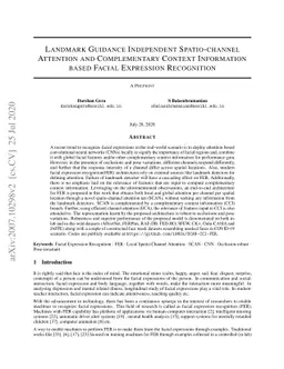 Landmark Guidance Independent Spatio-channel Attention and Complementary
  Context Information based Facial Expression Recognition
