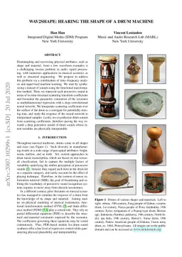 wav2shape: Hearing the Shape of a Drum Machine