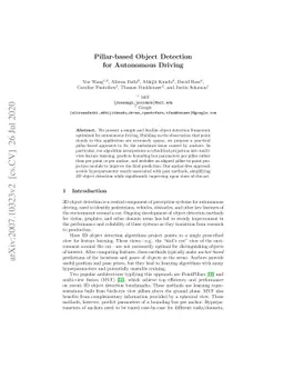 Pillar-based Object Detection for Autonomous Driving