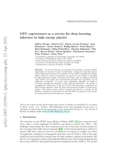 GPU coprocessors as a service for deep learning inference in high energy
  physics
