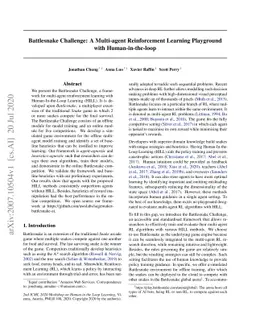 Battlesnake Challenge: A Multi-agent Reinforcement Learning Playground
  with Human-in-the-loop