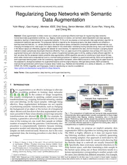 Regularizing Deep Networks with Semantic Data Augmentation