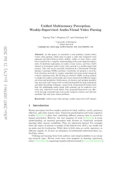 Unified Multisensory Perception: Weakly-Supervised Audio-Visual Video
  Parsing
