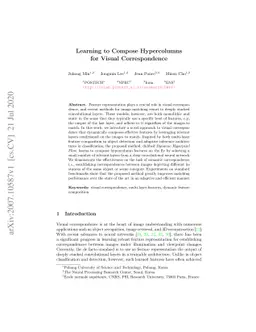 Learning to Compose Hypercolumns for Visual Correspondence