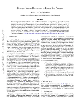 Towards Visual Distortion in Black-Box Attacks