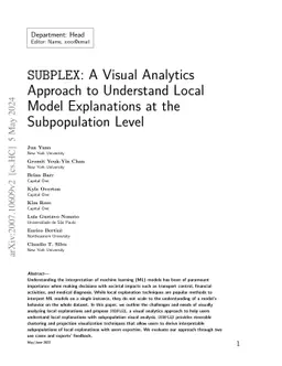 SUBPLEX: Towards a Better Understanding of Black Box Model Explanations
  at the Subpopulation Level