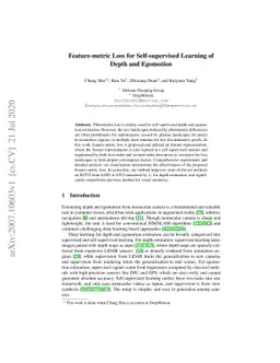 Feature-metric Loss for Self-supervised Learning of Depth and Egomotion