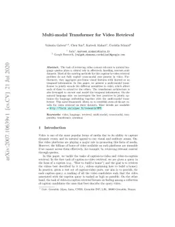Multi-modal Transformer for Video Retrieval