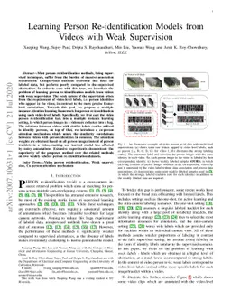 Learning Person Re-identification Models from Videos with Weak
  Supervision