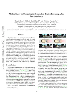 Minimal Cases for Computing the Generalized Relative Pose using Affine
  Correspondences