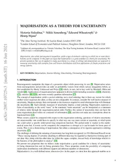 Majorisation as a theory for uncertainty