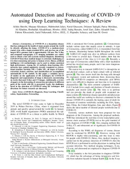 Automated Detection and Forecasting of COVID-19 using Deep Learning
  Techniques: A Review