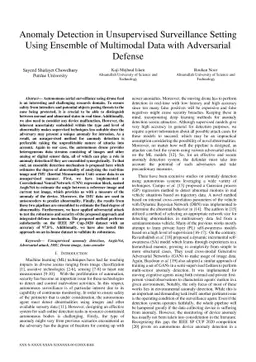 Anomaly Detection in Unsupervised Surveillance Setting Using Ensemble of
  Multimodal Data with Adversarial Defense