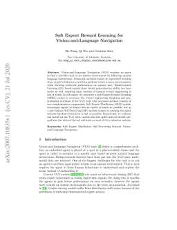 Soft Expert Reward Learning for Vision-and-Language Navigation