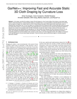 GarNet++: Improving Fast and Accurate Static3D Cloth Draping by
  Curvature Loss