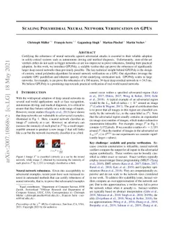 Scaling Polyhedral Neural Network Verification on GPUs