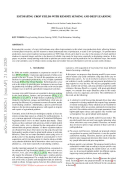 Estimating crop yields with remote sensing and deep learning