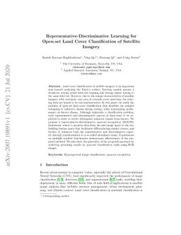 Representative-Discriminative Learning for Open-set Land Cover
  Classification of Satellite Imagery
