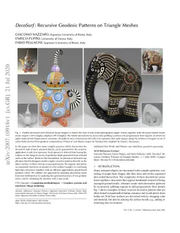 DecoSurf: Recursive Geodesic Patterns on Triangle Meshes