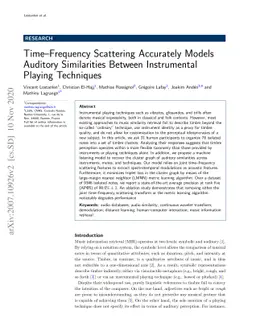 Time-Frequency Scattering Accurately Models Auditory Similarities
  Between Instrumental Playing Techniques