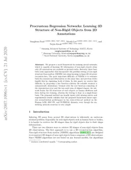 Procrustean Regression Networks: Learning 3D Structure of Non-Rigid
  Objects from 2D Annotations