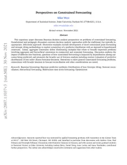 Perspectives on Constrained Forecasting