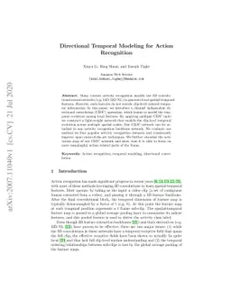 Directional Temporal Modeling for Action Recognition