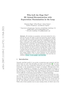 Who Left the Dogs Out? 3D Animal Reconstruction with Expectation
  Maximization in the Loop